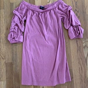 Target off the shoulder mauve dress